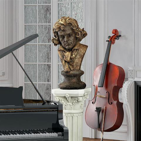 Ludwig van Beethoven Sculptural Composer Bust Decorative Display